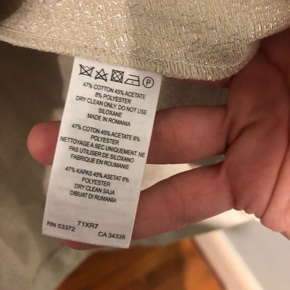 French Connection Metallic Cream Cocktail Dress 2 - Picture 7 of 7